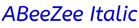 ABeeZee Italic font